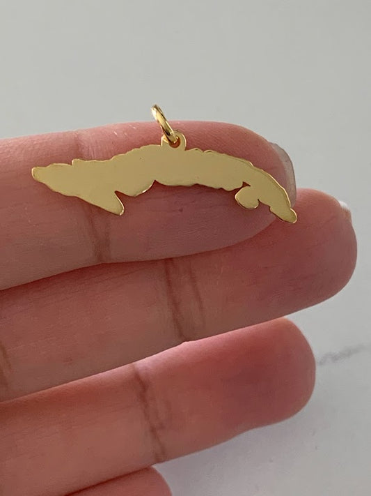 14K GOLD Map of Cuba | 14K GOLD Mapa de Cuba | Isla de Cuba Map