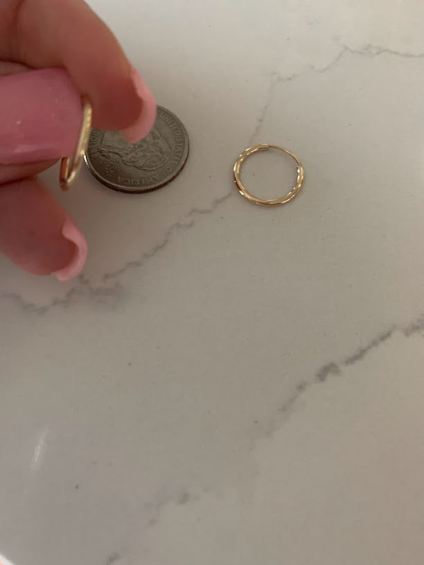 17MM Hoops in 14K Gold, Gold Hoops, Solid Gold Hoops, Gold Earrings, Gold Thin Hoops, JLO Hoops, BEST SELLER, 14KY 1.5mm Hoop Earrings