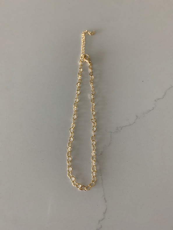 Gold Filled Open Hearts Anklet, Multi Hearts Anklet, Gold Anklet, Dainty Anklet, Everyday Anklet, Body Jewelry, Gypsy Anklet