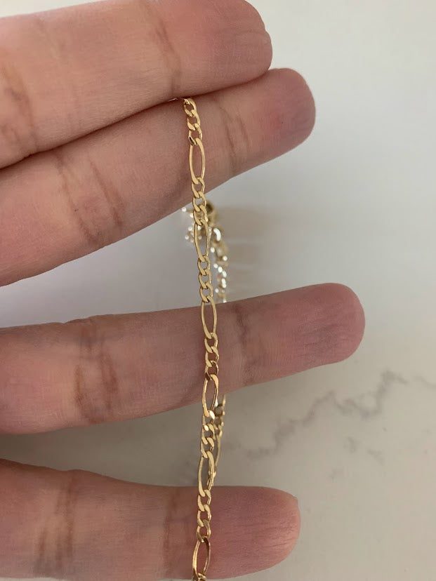 3MM Dainty Figaro Anklet in Gold-filled