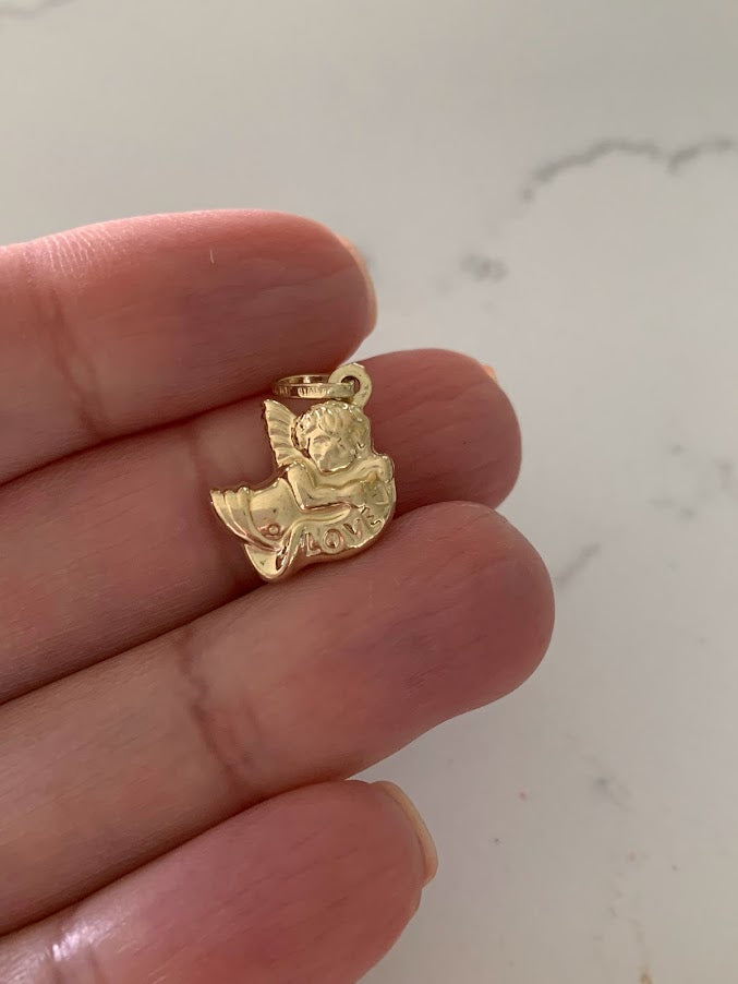 14K Solid Gold Angel Pendant | Yellow Gold Pendant | Angel Pendant | 14K Gold Pendant