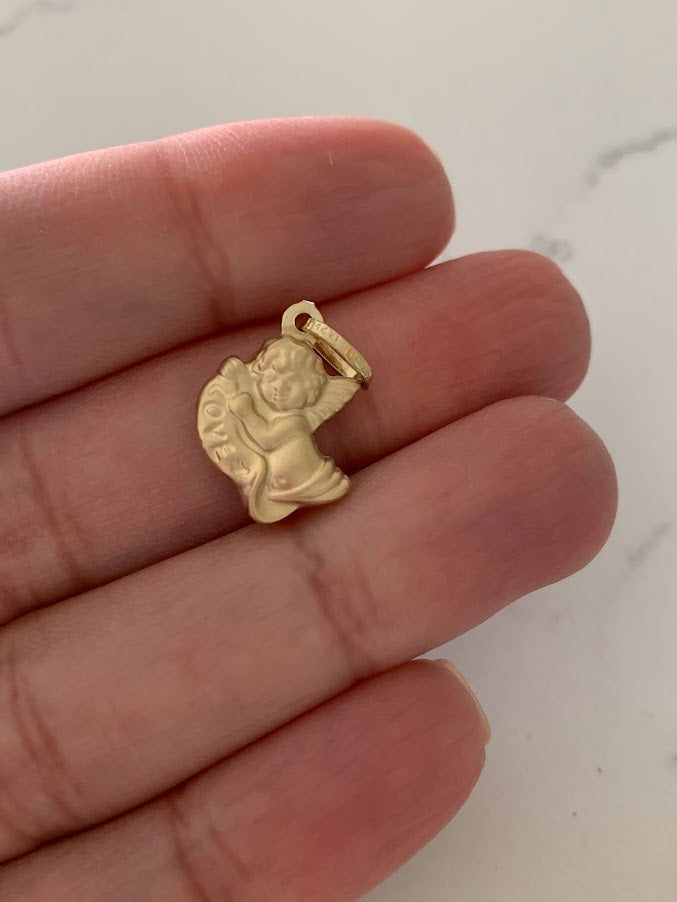 14K Solid Gold Angel Pendant | Yellow Gold Pendant | Angel Pendant | 14K Gold Pendant