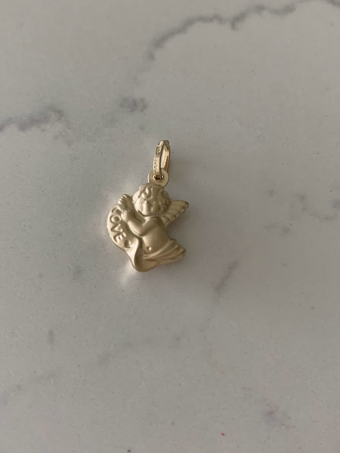 14K Solid Gold Angel Pendant | Yellow Gold Pendant | Angel Pendant | 14K Gold Pendant