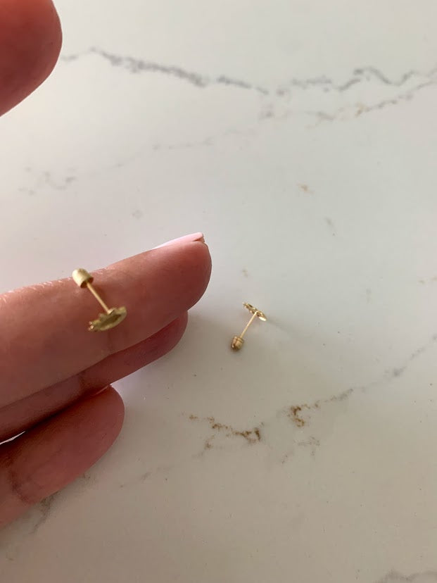 14K Gold Tiny Eclipse Stud Earrings, Sun & Moon Earrings, Sun Star Gold Studs, Celestial Earrings, 14K Gold Earrings, Dainty Eclipse Studs