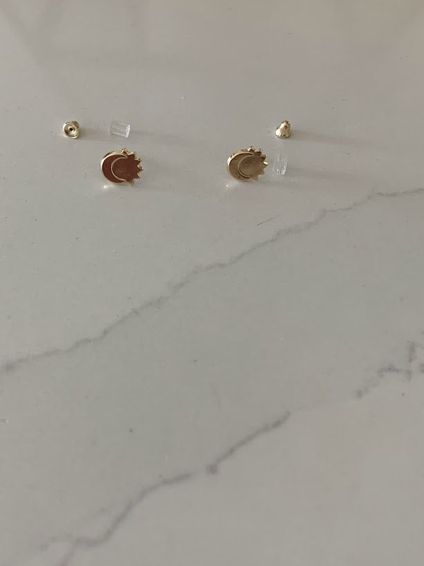 Sun Stud Earrings Tiny Gold Studs Dainty Earrings Tiny Studs
