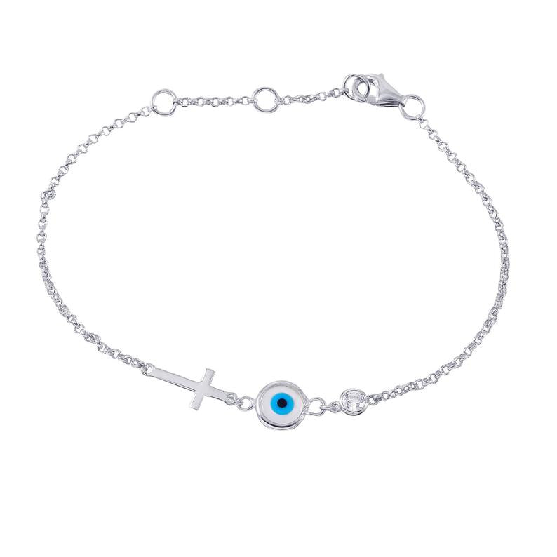 Guardian Eye Bracelet in Sterling Silver
