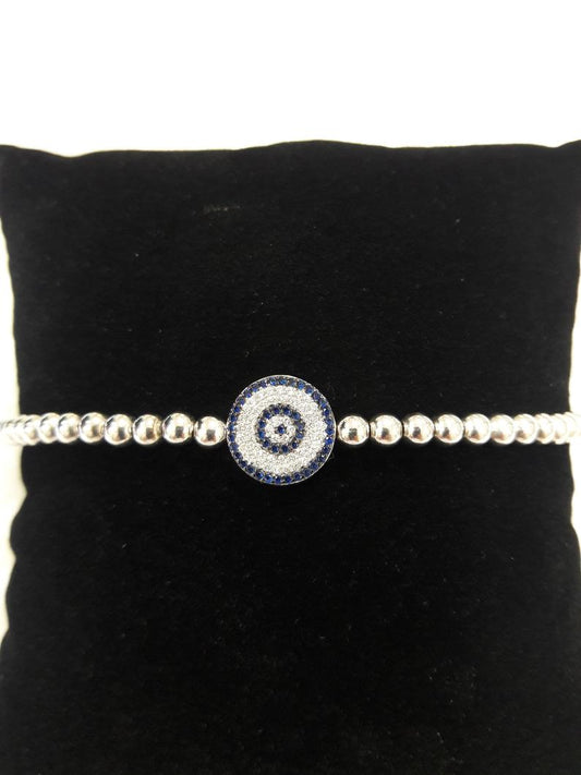 Evil Eye Bracelet in Sterling Silver