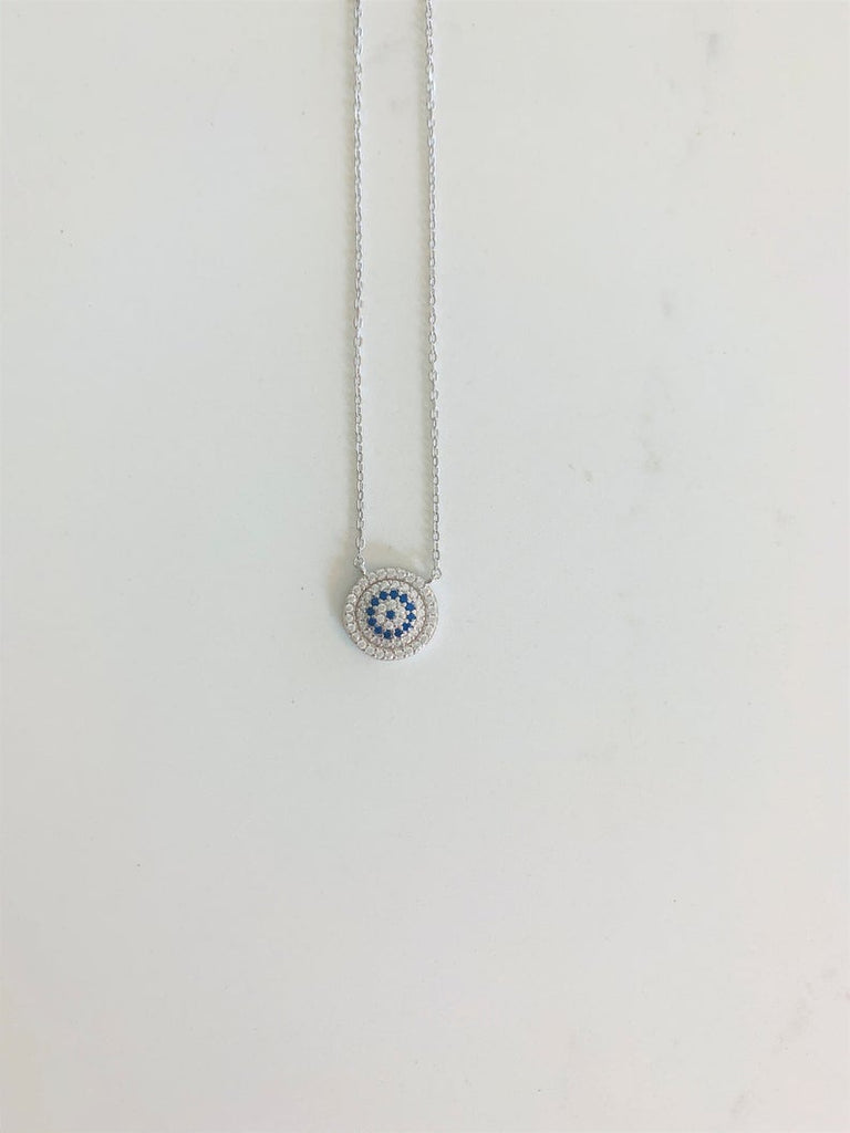 Medium Evil Eye Necklace, Kabbalah Necklace, Protection Necklace, Bridesmaid Jewelry, Mothers Day Gift , Layering, Stack, Layer