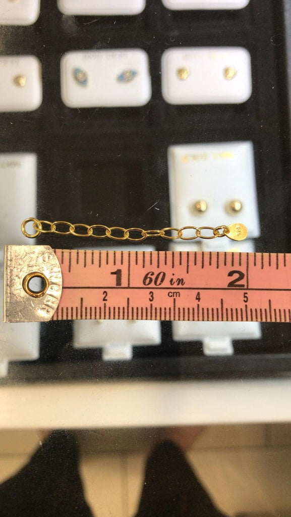 2 inch extension in Sterling Silver, Yellow Gold Color , Silver Color