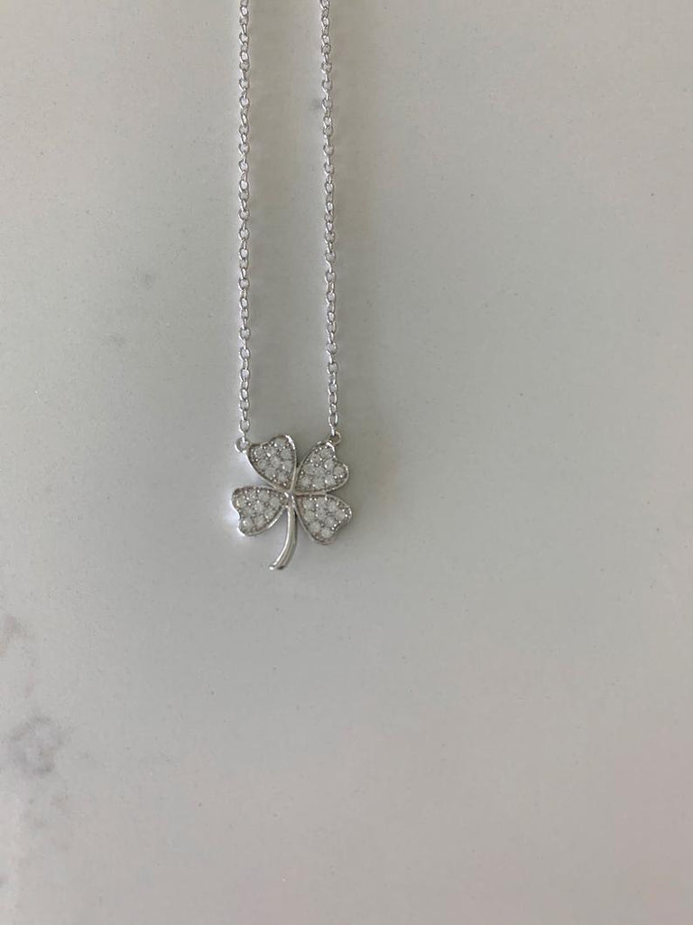4 Leaf Clover Necklace in Sterling Silver