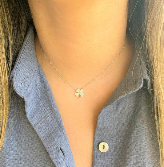 4 Leaf Clover Necklace in Sterling Silver