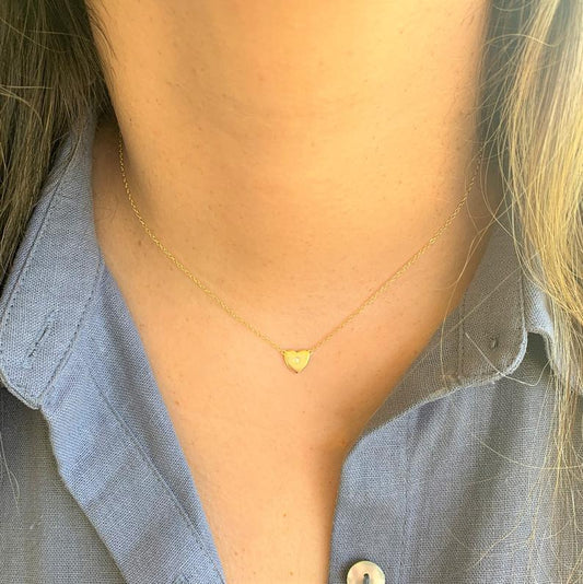 Dainty Heart Necklace in Sterling Silver