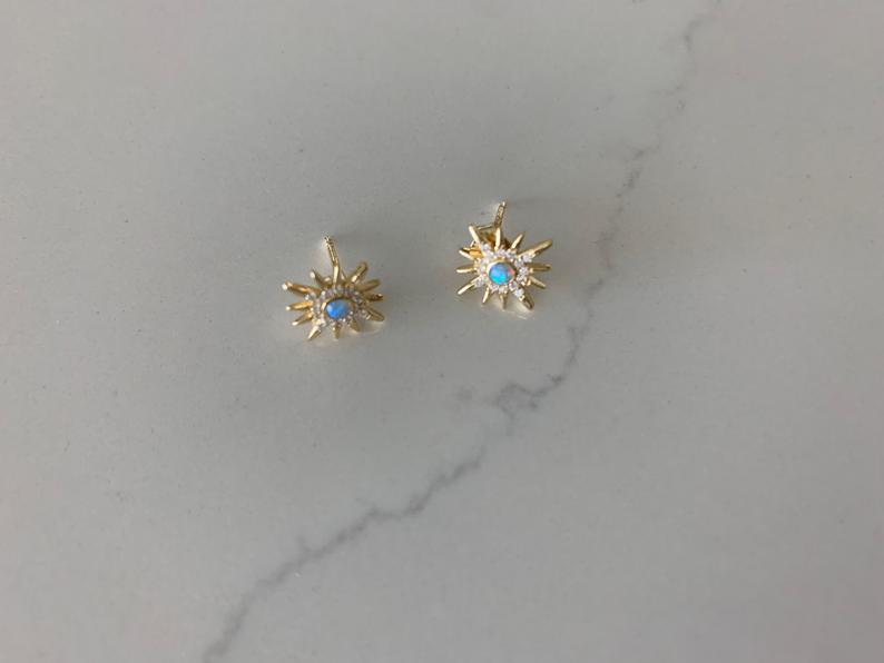 Sun Earrings in Gold Vermeil and Sterling Silver