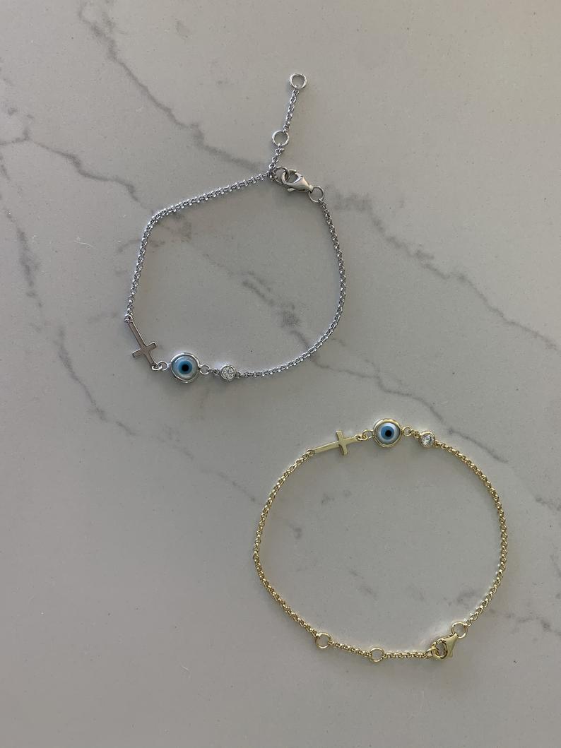 Guardian Eye Bracelet in Sterling Silver