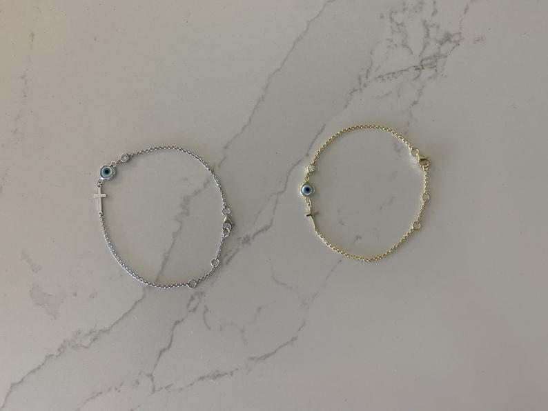 Guardian Eye Bracelet in Sterling Silver