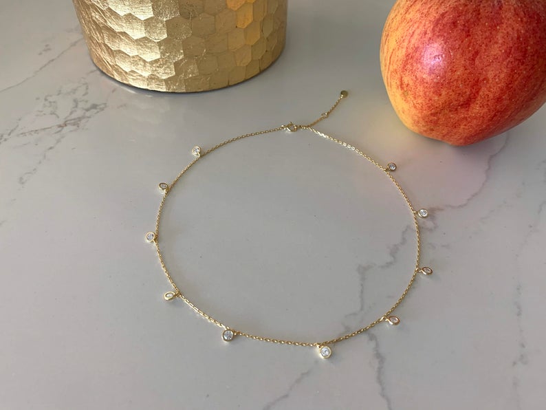 Tiny Choker Diamond Necklace
