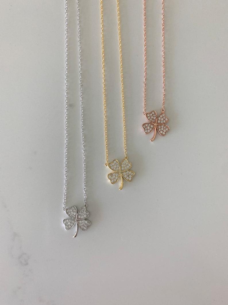 4 Leaf Clover Necklace in Sterling Silver