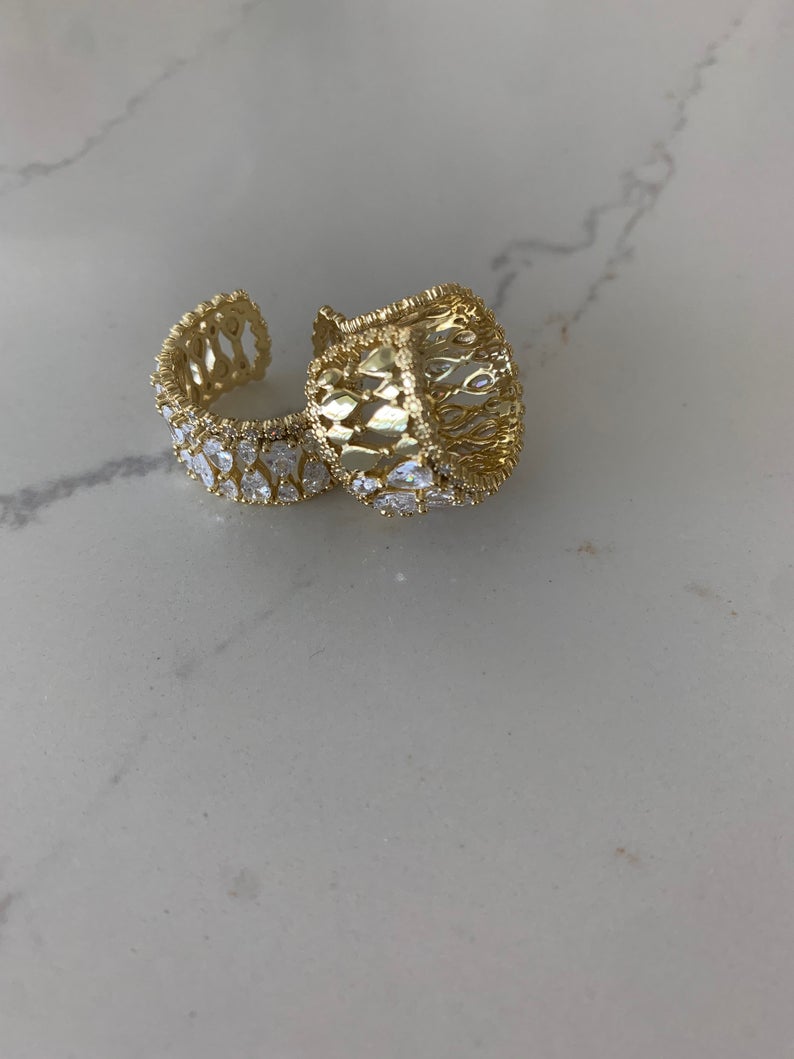 Pear Zirconia Ring in Sterling Silver
