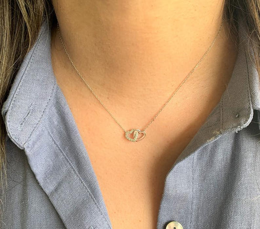 Interlocking Hearts, Love Necklace