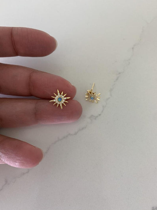 Sun Earrings in Gold Vermeil and Sterling Silver