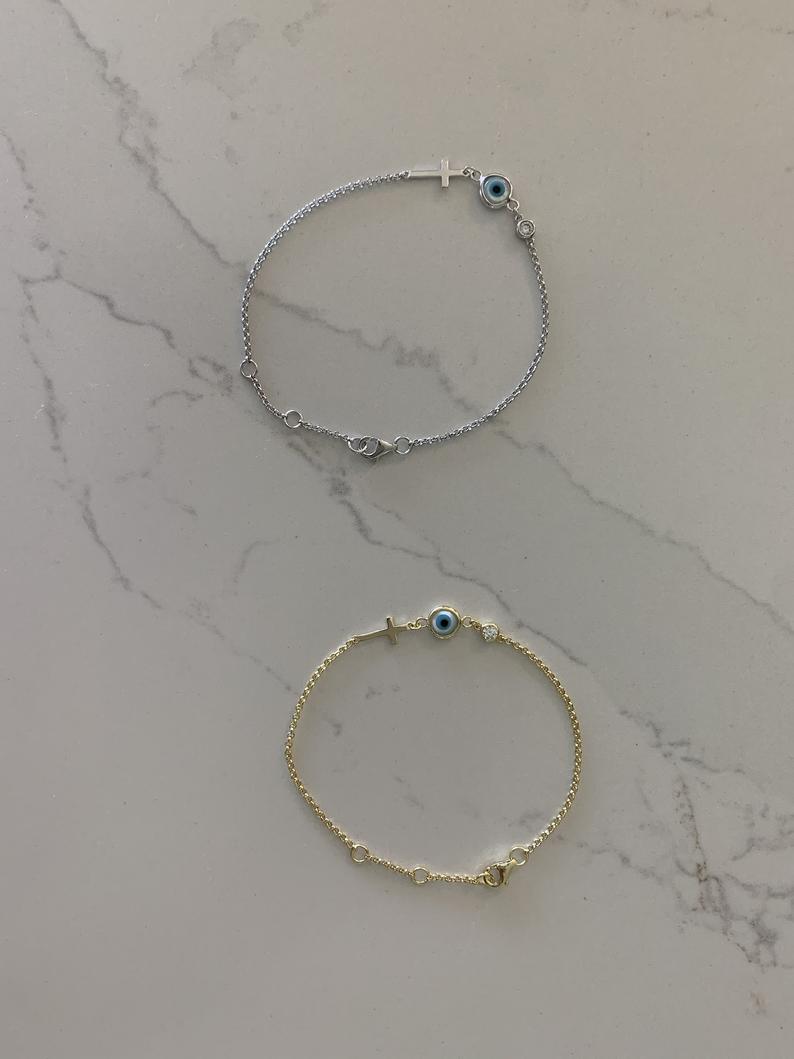 Guardian Eye Bracelet in Sterling Silver
