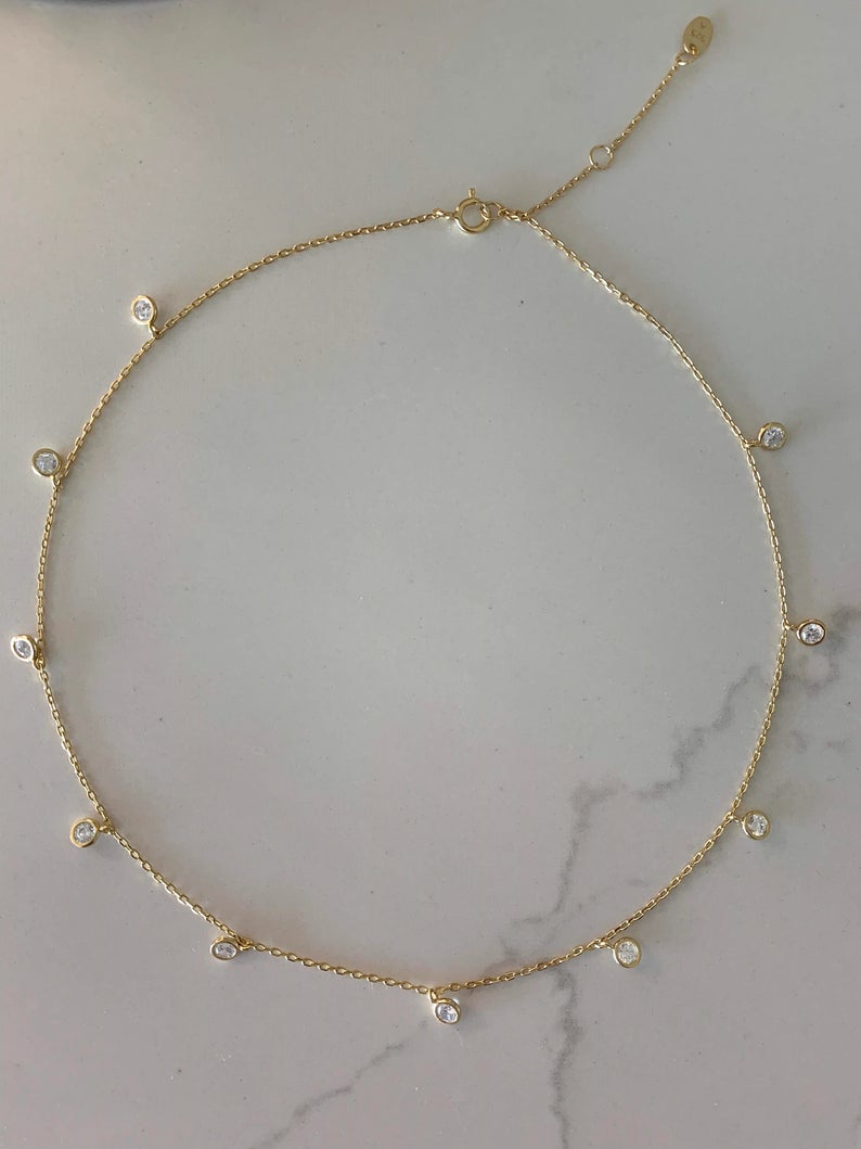 Tiny Choker Diamond Necklace