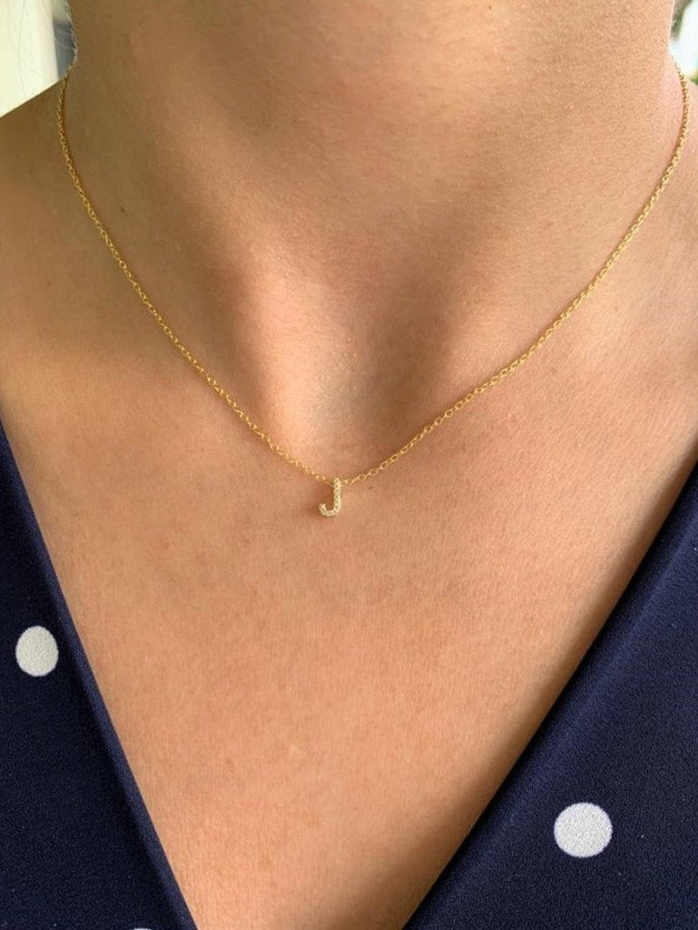 Top Seller: Pave Initial Necklace | Initial Necklace | Letter Chain