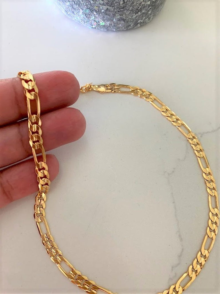 6MM Figaro Chain Necklace | Gold-filled