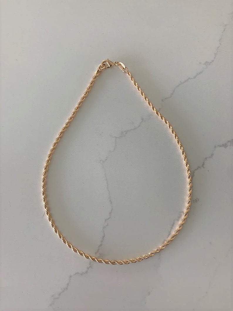3MM Rope Necklace  | Gold-filled