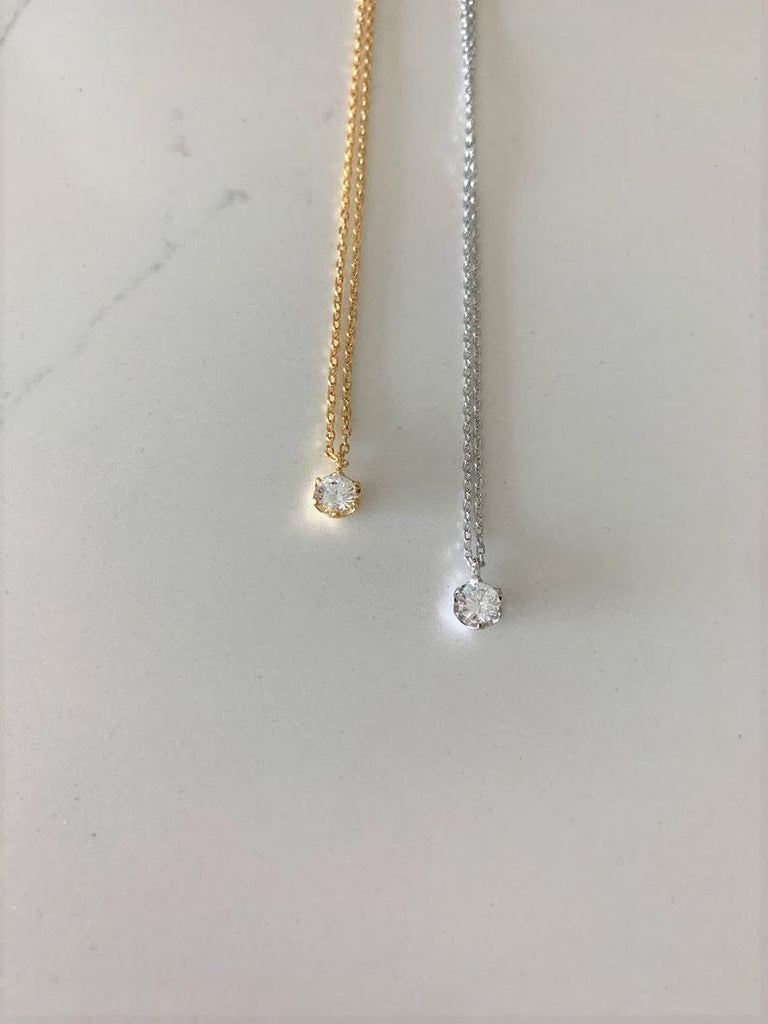 5MM Dangling Solitaire Necklace