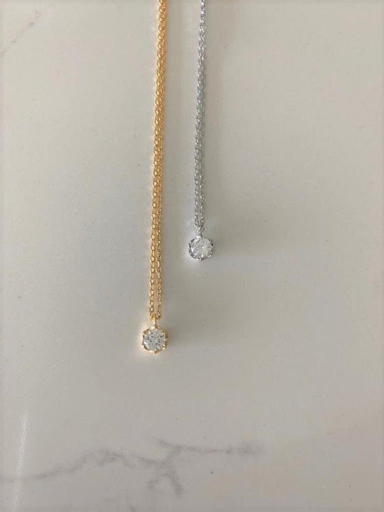 5MM Dangling Solitaire Necklace