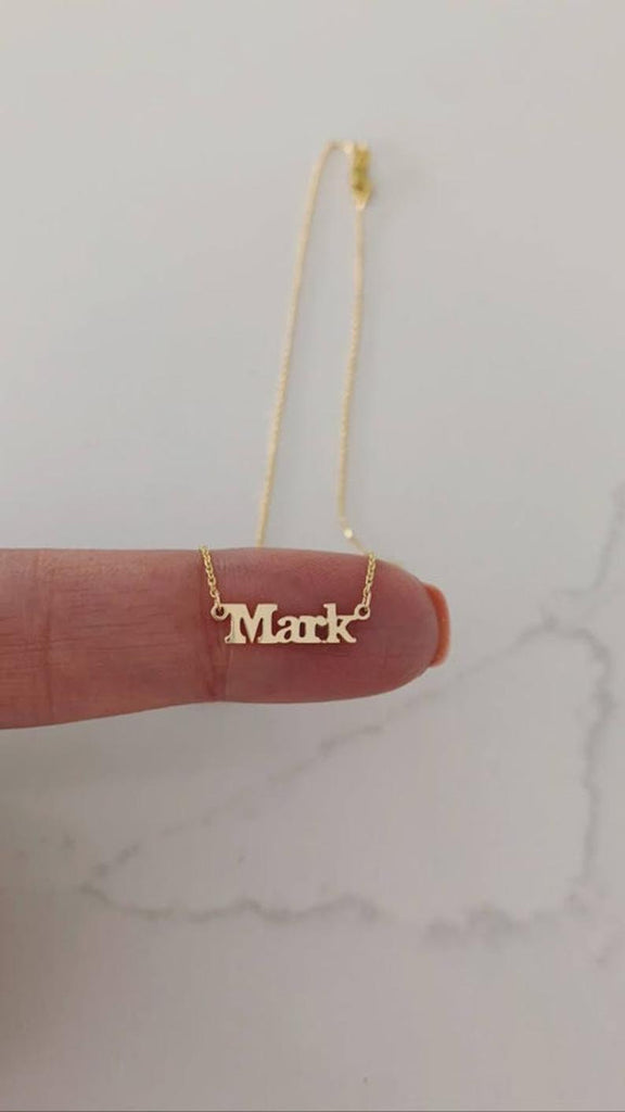 14K Solid Gold Personalized Name Necklace