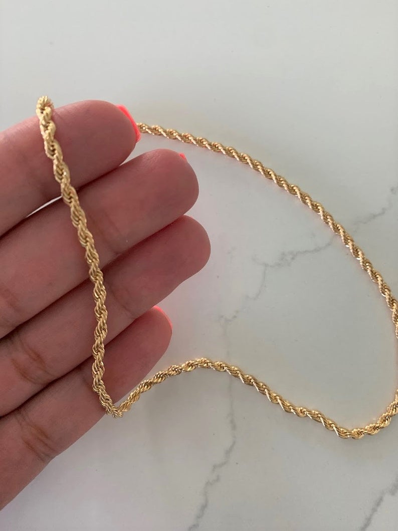 3MM Rope Necklace  | Gold-filled