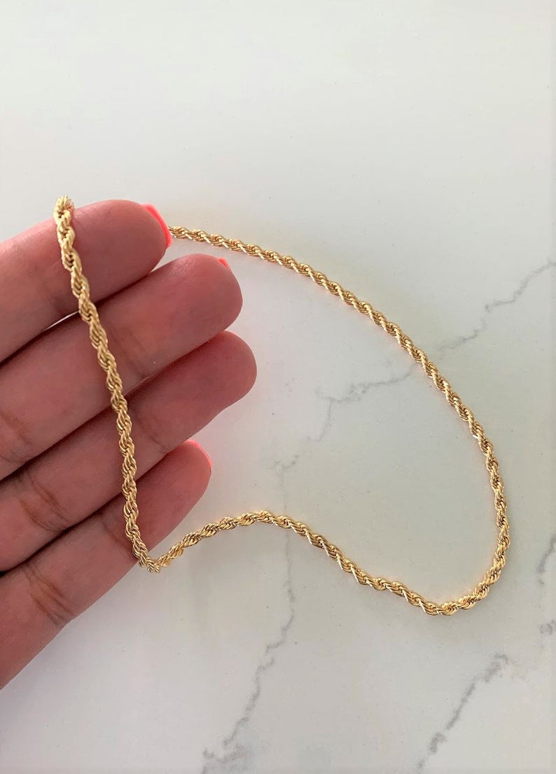 3MM Rope Necklace  | Gold-filled