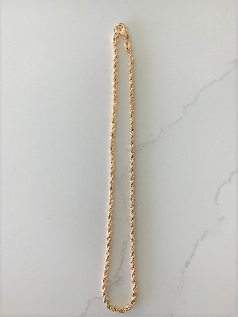 3MM Rope Necklace  | Gold-filled