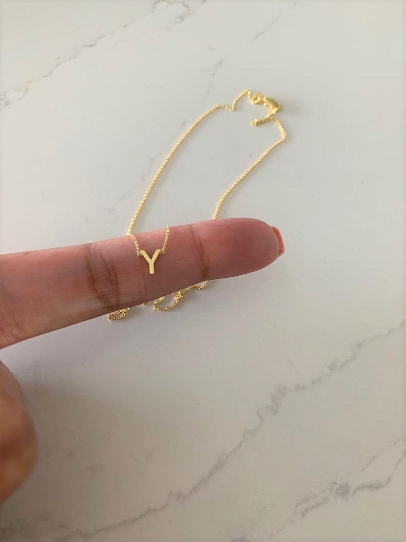 Dainty 14K Gold Initial Necklace