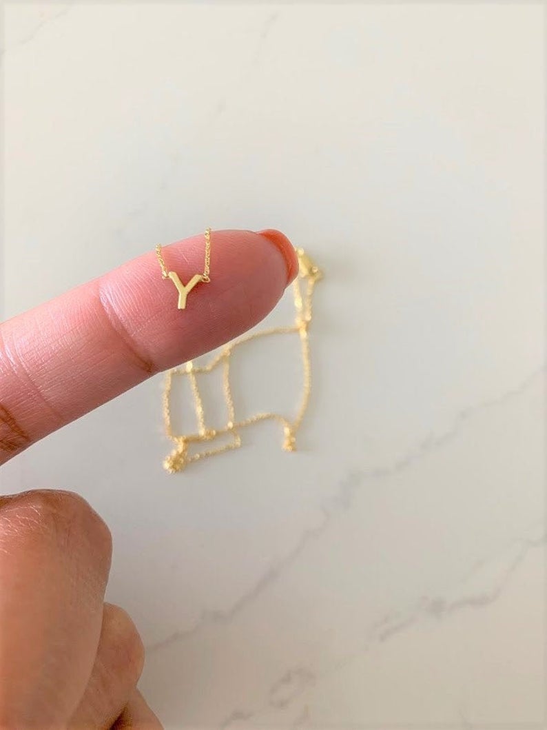Dainty 14K Gold Initial Necklace