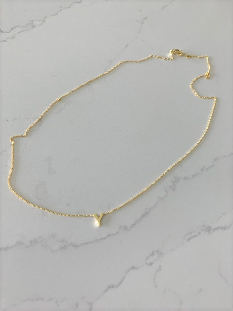 Dainty 14K Gold Initial Necklace