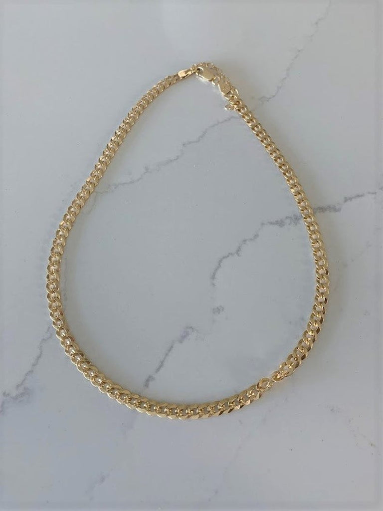 Cuban Curb Link Necklace in Sterling Silver
