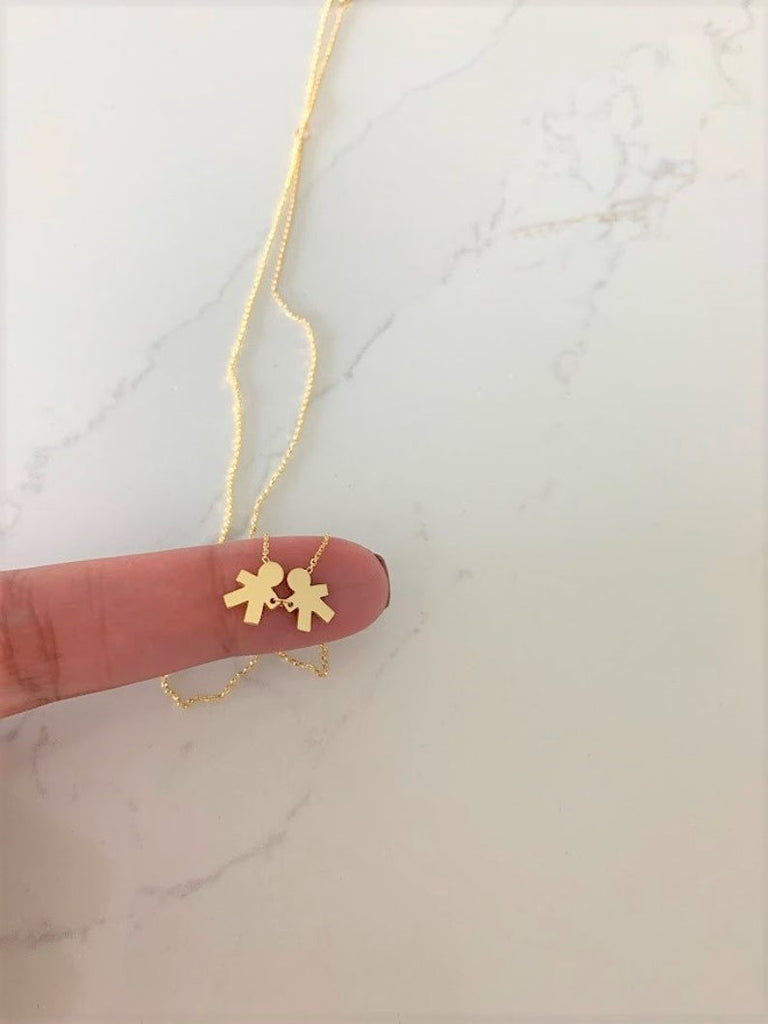 14K Solid Gold Mother's Necklace
