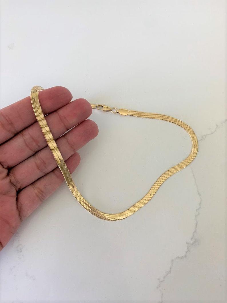6MM Gold-filled Herringbone Necklace