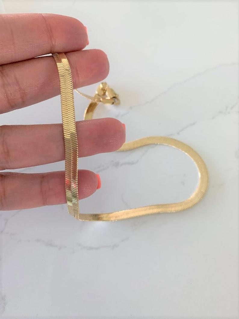 6MM Gold-filled Herringbone Necklace