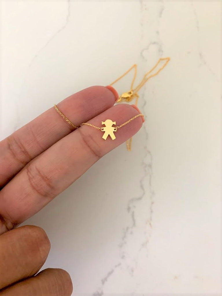 14K Solid Gold Mother's Necklace