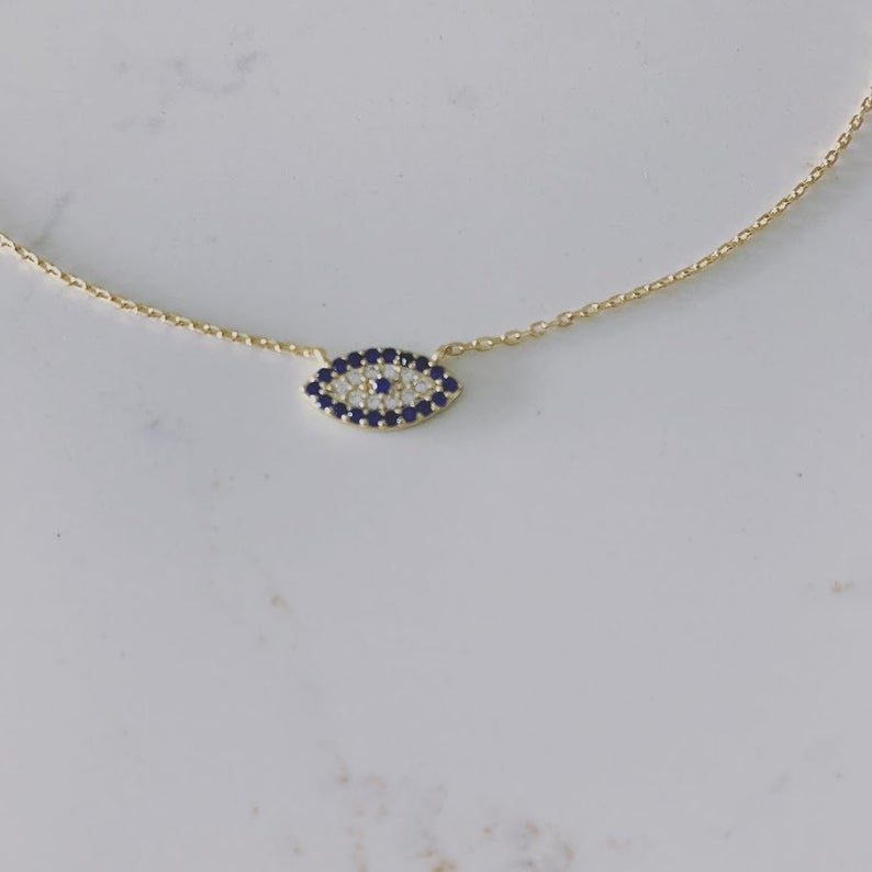 Guardian Eye Necklace in Sterling Silver