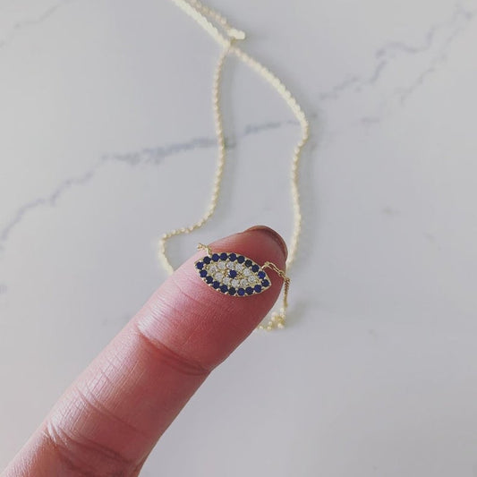 Guardian Eye Necklace in Sterling Silver