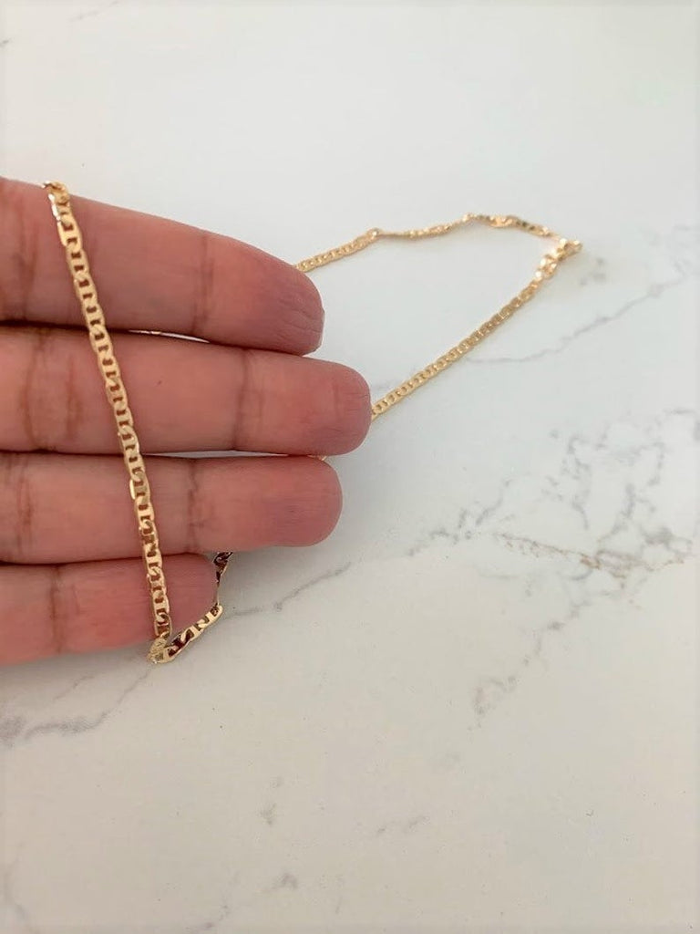 3MM Mariner Link Necklace  | Gold-filled