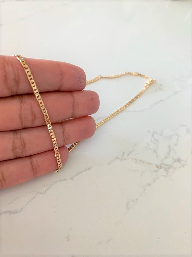 3MM Mariner Link Necklace  | Gold-filled