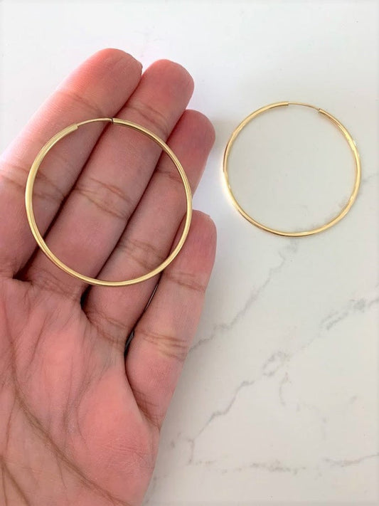 45MM Thin Hoops in Gold-Filled