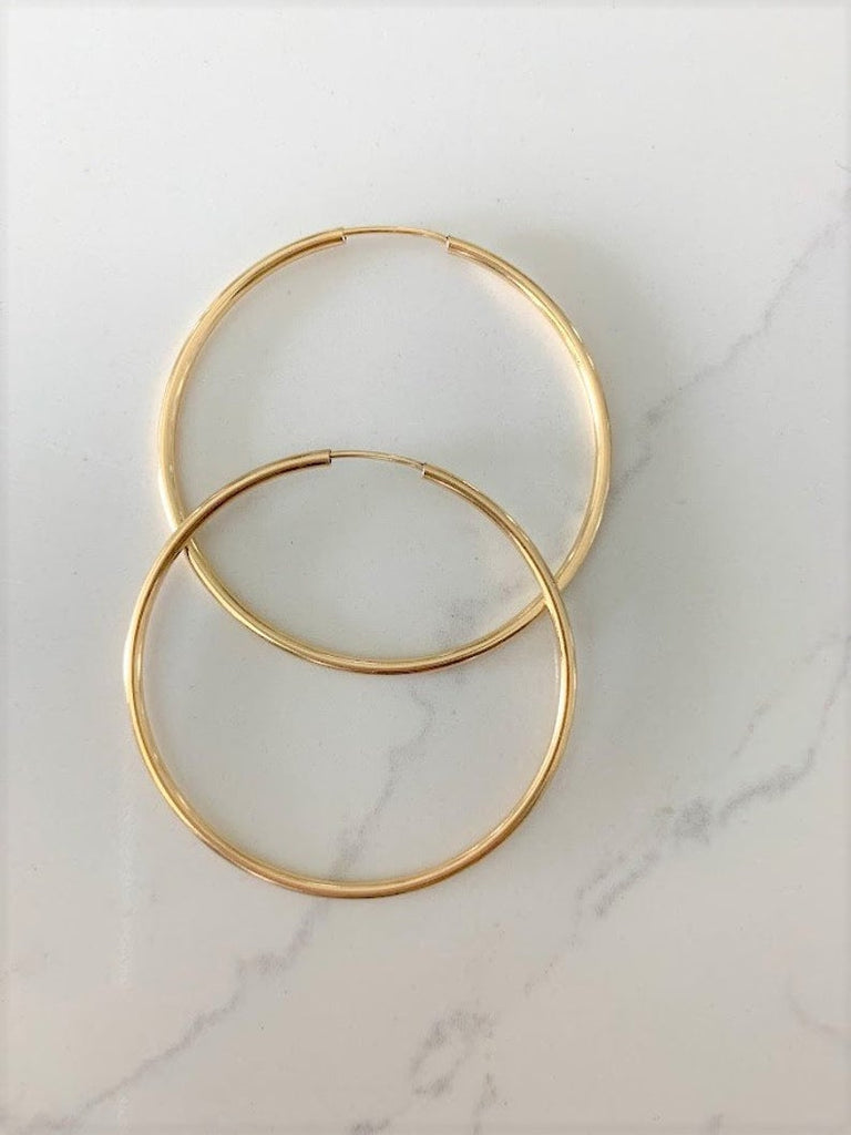 45MM Thin Hoops in Gold-Filled
