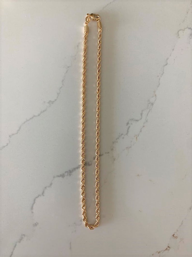 3.5MM Gold-filled Rope Necklace